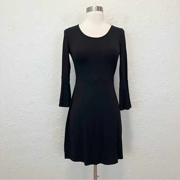 Boden 2 Black Dress Miriam Bell Cuff Jersey - Picture 1 of 11